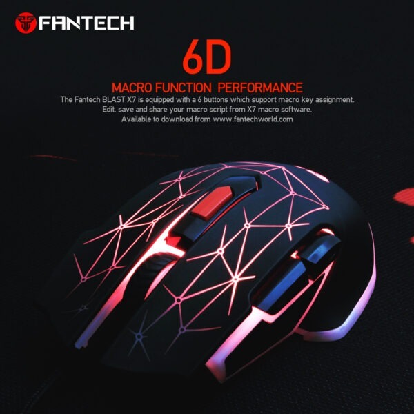 Fantech X7 Blast Macro Rgb Gaming Mouse