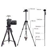 Jmary KP-2264 Professional Aluminium Tripod Monopod For All DSLR Cameras