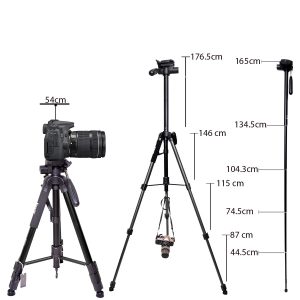Jmary KP-2264 Professional Aluminium Tripod Monopod For All DSLR Cameras