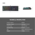 FANTECH MK853 MAXPOWER Mechanical Gaming Keyboard-BLACK (BLUE SWITCH) - Image 4