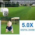 Wireless Outdoor PTZ Camera Wifi IP, Phone APP 5X ZOOM,  Night Vision - Image 3