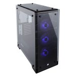 Corsair Crystal 570X RGB Mid-Tower Case, 3 RGB Fans, Tempered Glass – Black