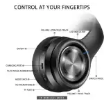 Picun P26 Bluetooth Headphone Over Ear Headset 80H Playtime - Image 2