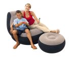 Intex Inflatable Ultra Lounge Chair - Sofa And Ottoman Set & Intex 120-Volt Air Pump