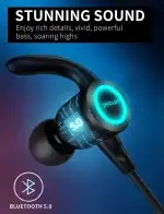 Picun H26X RGB LED Light Bluetooth Headset Waterproof Sports Wireless Earphones - Image 6