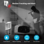 Wireless Home Indoor Security Camera with Plug, 360° View 2.4G WiFi Surveillance Baby Dog Camera, Motion Detection, Auto Tracking, Dual-Way Talk, HD 1080P Pan Tile Full Color Night Vision - Image 4
