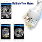 Light Bulb Camera Wireless Full HD 1080P E27 360 Degrees Panoramic Cameras Wi-Fi Security Camera, IP LED Camera Replay/Night Vision/Alarm/Motion Detection - Image 3