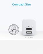 Anker PowerPort mini USB Charger, Anker 2-Pack Dual Port 12W Wall Charger with Foldable Plug, PowerPort mini for iPhone and Android - Image 3