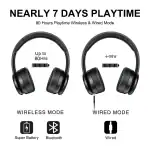 Picun P26 Bluetooth Headphone Over Ear Headset 80H Playtime - Image 5