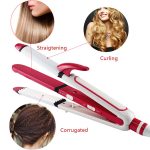 GEMEI GM -1960 Hair Straightener and Hair Curler, 3-in-1 Ceramic Iron - Image 2