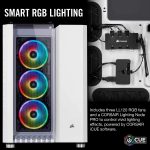 CORSAIR Crystal Series 680X RGB High Airflow Tempered Glass ATX Smart Case, White - Image 5