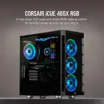 Corsair Icue 465X White RGB Mid-Tower ATX Smart PC Case, Casing - Image 4