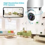 Wireless Home Indoor Security Camera with Plug, 360° View 2.4G WiFi Surveillance Baby Dog Camera, Motion Detection, Auto Tracking, Dual-Way Talk, HD 1080P Pan Tile Full Color Night Vision - Image 5