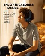 Anker Life Q35 Headphone - Soundcore Multi Mode Active Noise Cancelling, Bluetooth, 40H Playtime, (Obsidian Blue - Rose Pink) - Image 7
