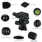 ZoMei Z669 Magnesium Aluminum Alloy Travel Dslr Camera Tripod Stand with Ball Head - Image 5