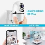 Wireless Home Indoor Security Camera with Plug, 360° View 2.4G WiFi Surveillance Baby Dog Camera, Motion Detection, Auto Tracking, Dual-Way Talk, HD 1080P Pan Tile Full Color Night Vision - Image 3