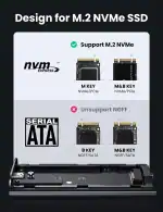 UGREEN M.2 NVMe To USB C SSD Enclosure Adapter, 20Gbps C 3.2 Gen 2×2 - Image 4