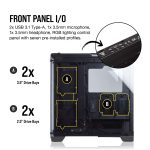 Corsair Crystal 570X RGB Mid-Tower Case, 3 RGB Fans, Tempered Glass - Black - Image 2