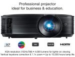 Optoma X400LVe XGA 720P Professional Projector - Bright 4000 ANSI lumens 720p DLP - Image 3