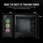 Corsair iCUE 5000X White RGB Tempered Glass Mid-Tower ATX PC Smart Case — White - Image 4