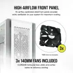 CORSAIR 7000D AIRFLOW Full-Tower ATX PC Case, White - Image 4