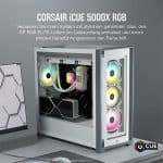 Corsair iCUE 5000X White RGB Tempered Glass Mid-Tower ATX PC Smart Case — White - Image 2