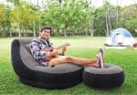 Intex Inflatable Ultra Lounge Chair - Sofa And Ottoman Set & Intex 120-Volt Air Pump - Image 2