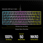 CORSAIR K65 RGB 60% Mechanical Gaming Keyboard