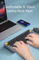 Aigo V200 65 Percent Keyboard Wireless Customized Rechargeable Laptop - PC Keyboard Mechanical Multi Devices Bluetooth 2.4ghz duel connection - Image 4