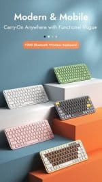 Aigo V200 65 Percent Keyboard Wireless Customized Rechargeable Laptop - PC Keyboard Mechanical Multi Devices Bluetooth 2.4ghz duel connection