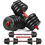30KG Adjustable Dumbbell Barbell Weight Lifting Set