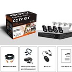 MacVision DVR KIT 4Ch Set, a robust 4 Camera + DVR Box CCTV Combo delivering exceptional 2Mpx resolution and 1080P Full HD clarity