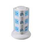 3 LAYERS 360 DEGREE ROTATE DESKTOP USB MULTIPLUG SOCKET VERTICAL