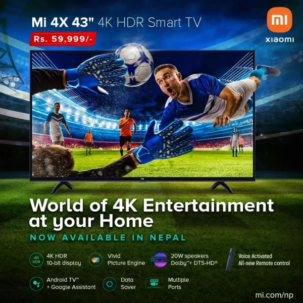 Mi TV 4x 108Cm 43" UHD 4K LED Smart Android TV (43 inch)
