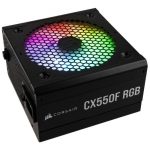 CORSAIR CX-550F RGB Power Supply, 550 Watt, 80 PLUS Bronze, Fully Modular RGB Power Supply
