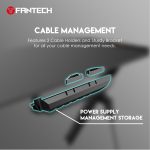 Fantech GD71 Gaming Desk, Z Shaped Pc  Workstation Home Office with Carbon Fiber Surface Cup Holder and Headphone Hook - Image 3