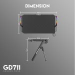 Fantech GD71 Gaming Desk, Z Shaped Pc  Workstation Home Office with Carbon Fiber Surface Cup Holder and Headphone Hook - Image 5
