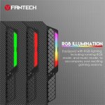 Fantech GD71 Gaming Desk, Z Shaped Pc  Workstation Home Office with Carbon Fiber Surface Cup Holder and Headphone Hook - Image 6