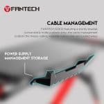 Fantech Beta Gd612 Gaming Desk, Table Z Shaped Pc Workstation with Carbon Fiber Surface Cup Holder and Headphone Hook ( Black) - Image 4