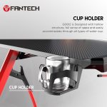 Fantech Beta Gd612 Gaming Desk, Table Z Shaped Pc Workstation with Carbon Fiber Surface Cup Holder and Headphone Hook ( Black) - Image 2