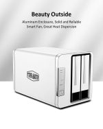 TERRAMASTER F2-210 2-Bay 18×2 TB NAS Hard Drive Docking Station Quad Core 1GB RAM DDR4 Media Server Personal Private Cloud (Diskless) - Image 2