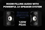CREATIVE SBS E2900 Speaker, 2.1 Channel 120W Peak, Bluetooth 5.0 - Image 2