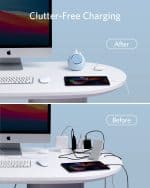 Anker Magnetic Charging Station 637 - MagGo Wireless Charger for iPhone13/12, 8-in-1 Power Strip with 3 AC,2 USB A,2 USB C, Max 65W Power Delivery Desktop Accessory for MacBook Pro - Image 3