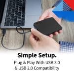 Toshiba Canvio Basics 2TB Portable External Hard Drive USB 3.0, Black HDD - HDTB420XK3AA - Image 4