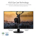 ASUS VA24DQ 23.8” Monitor, 1080P Full HD, 75Hz, IPS, Adaptive-Sync/FreeSync, Eye Care, Frameless, HDMI DisplayPort VGA - Image 3