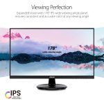 ASUS VA24DQ 23.8” Monitor, 1080P Full HD, 75Hz, IPS, Adaptive-Sync/FreeSync, Eye Care, Frameless, HDMI DisplayPort VGA - Image 5