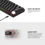 FANTECH MAXFIT61 Frost RGB Wired 60% Mechanical Keyboard, 61 Keys Hot Swappable Type-C, Red – Blue Switch, Black - Image 3