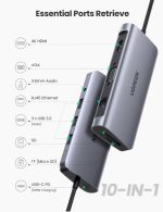 UGREEN TYPE C TO 10 IN 1 USB HUB - Image 2