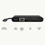 Belkin USB-C Multimedia Adapter (USB-C Hub w/ VGA, 4K HDMI, USB 3.0, Ethernet Ports) - Image 2