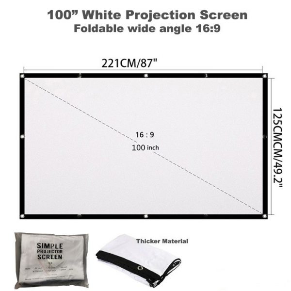 100" Folding Projector Screen